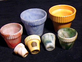 Ribbed flower pots